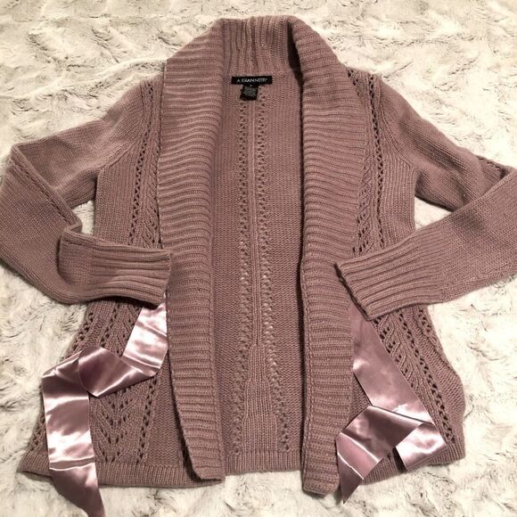 A. Gianetti angora blend open knit cardigan size M - Picture 1 of 9